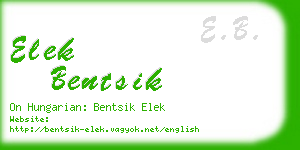 elek bentsik business card